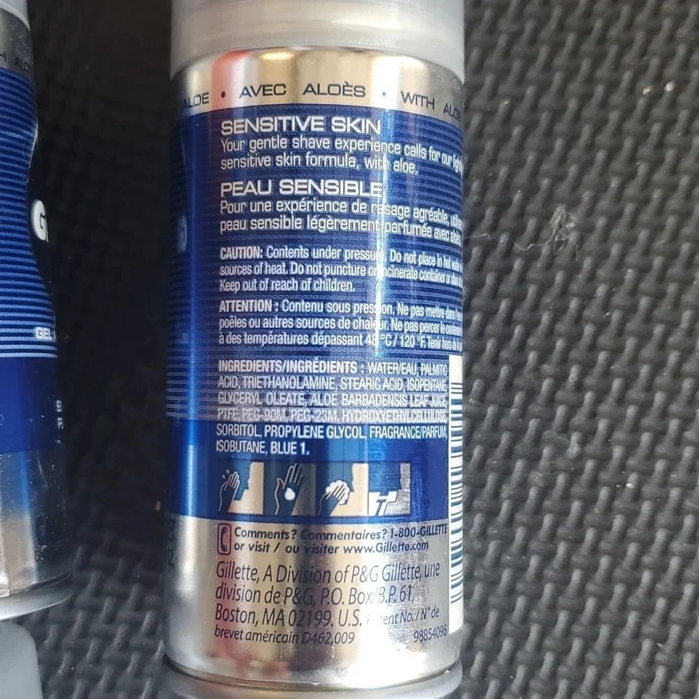 🔥 Gillette Series Shave Gel Bundle (6) Sensitive Skin Aloe 2.5 oz